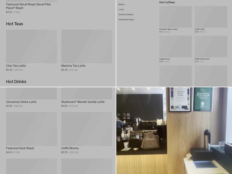 Starbucks Menu