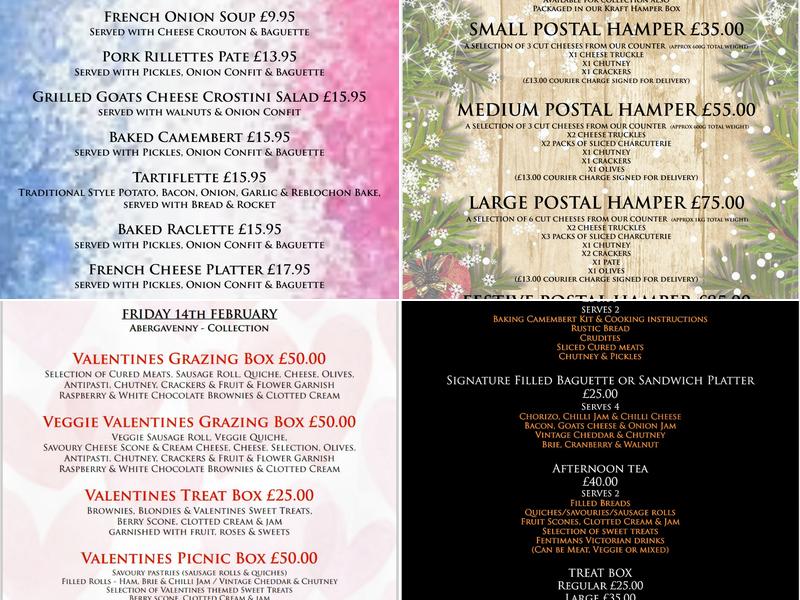 Madame Fromage Menu