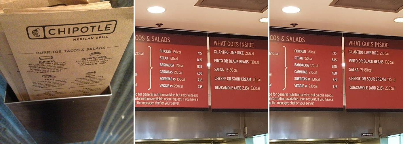 Chipotle Mexican Grill Menu