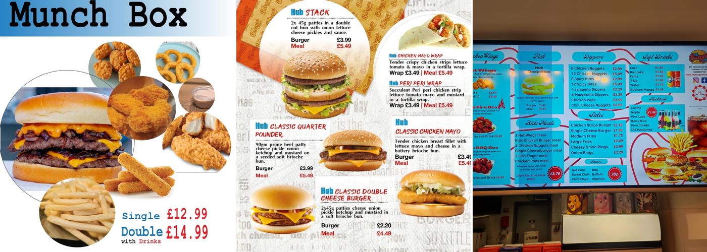 The Burger Hub Menu