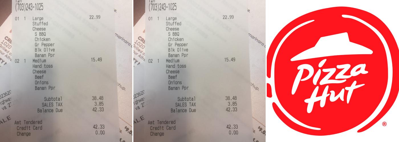 Pizza Hut Menu