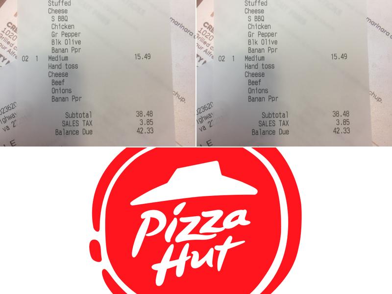 Pizza Hut Menu