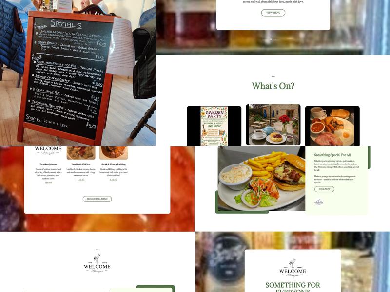 Welcome Stranger Menu