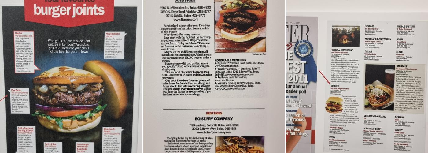 Five Guys Burgers and Fries Bournemouth, Castlepoint Menu