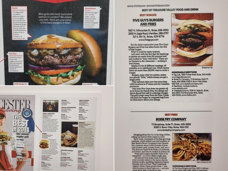 Five Guys Burgers and Fries Bournemouth, Castlepoint Menu