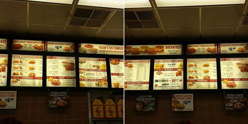 Bojangles Menu
