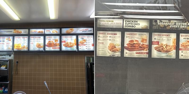 Bojangles Menu