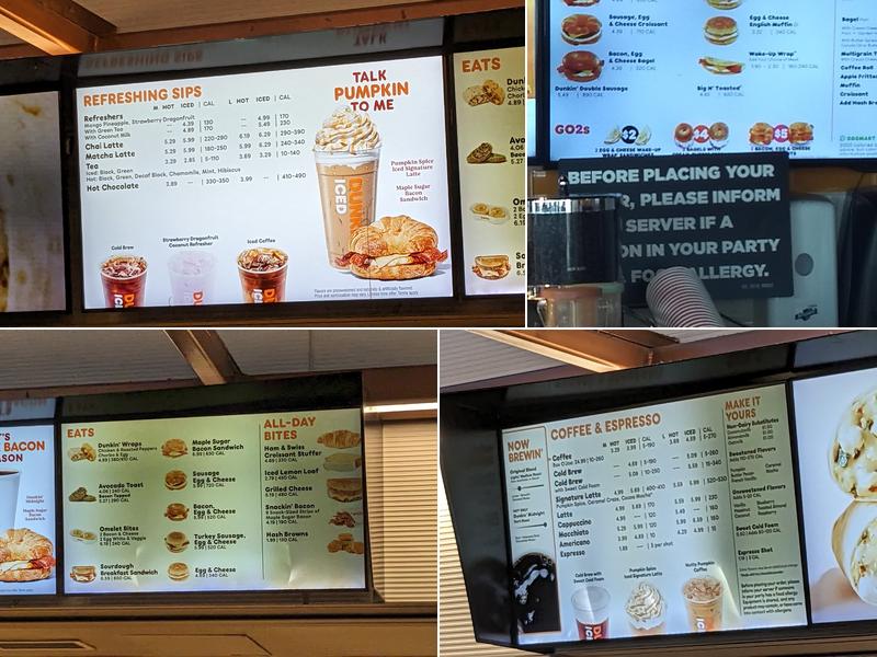 Dunkin' Menu