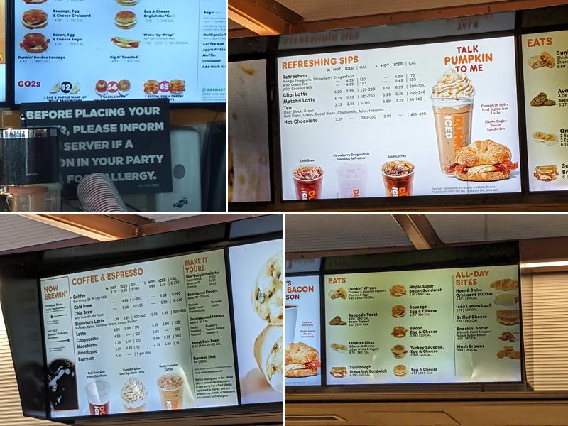 Dunkin' Menu