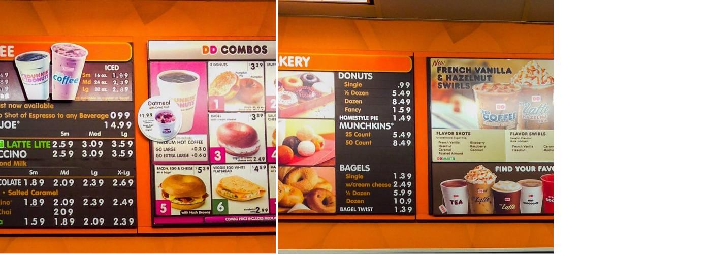 Dunkin' Menu