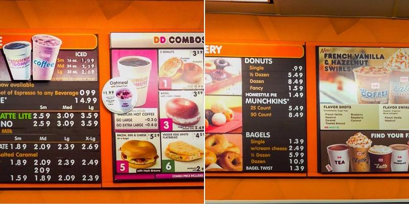 Dunkin' Menu