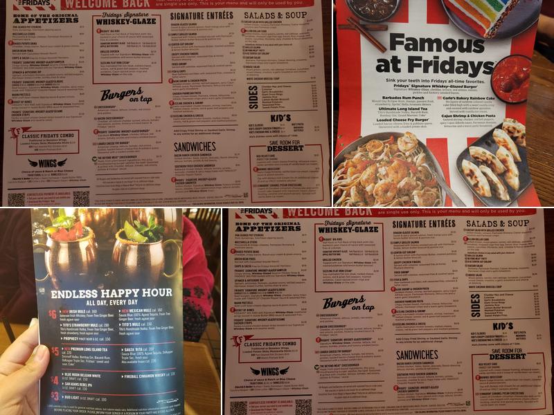 TGI Fridays Menu
