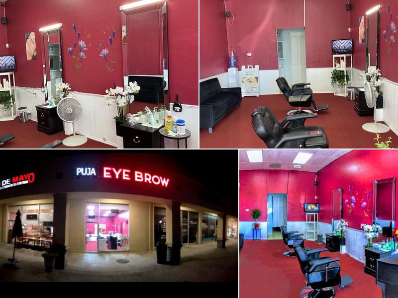 Puja eyebrow threading