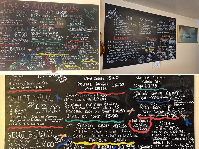 Spitfire Cafe Menu