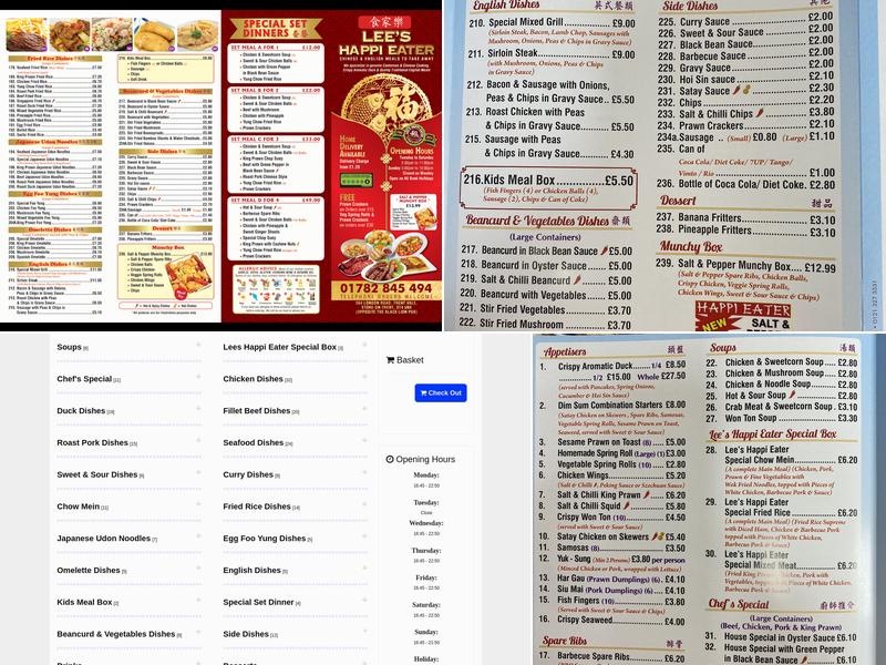 Lee's Happi Eater Menu