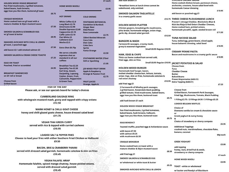 Holden Wood Antiques Ltd Menu