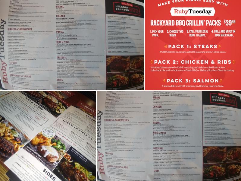 Ruby Tuesday Menu