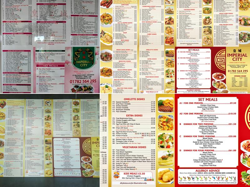 Imperial City Chinese Takeaway Menu
