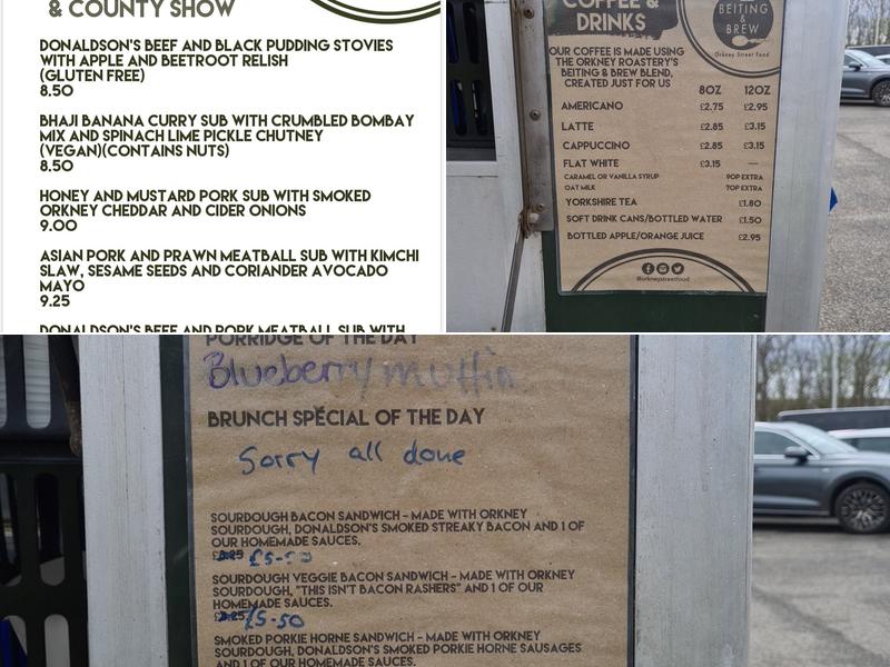 Beiting and Brew Menu