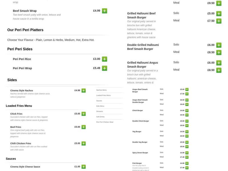 Smashed Burg 42 Menu