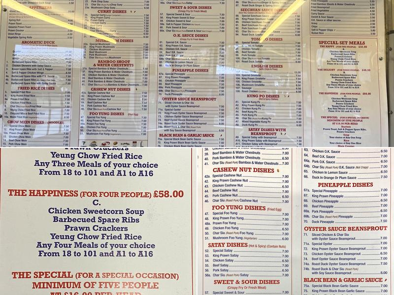 Empires Chinese Takeaway Menu