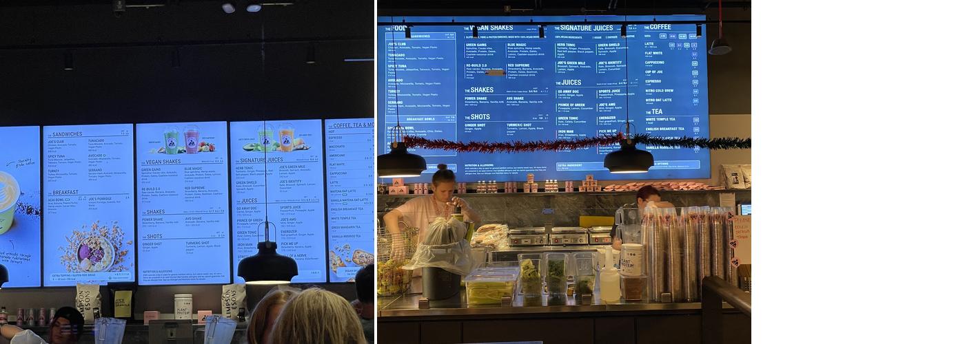 JOE & THE JUICE Menu