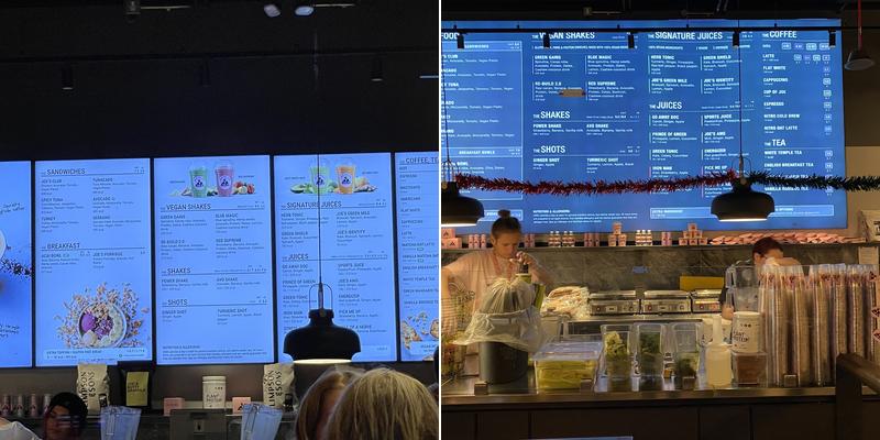 JOE & THE JUICE Menu