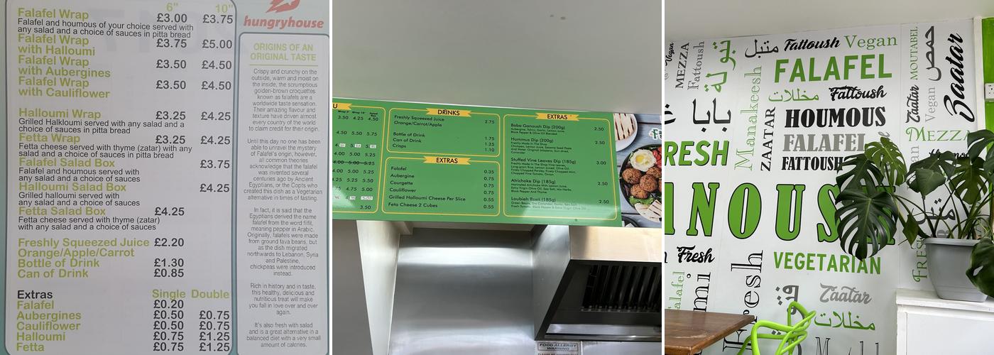 Fanoush Falafel Salad Bar Menu