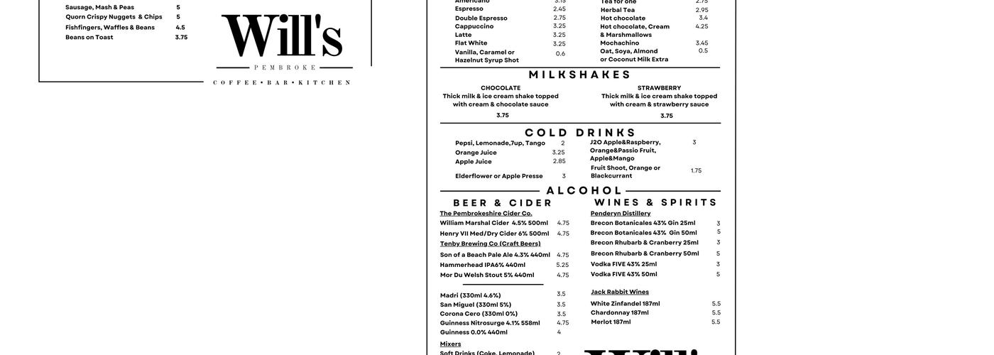Will's Menu