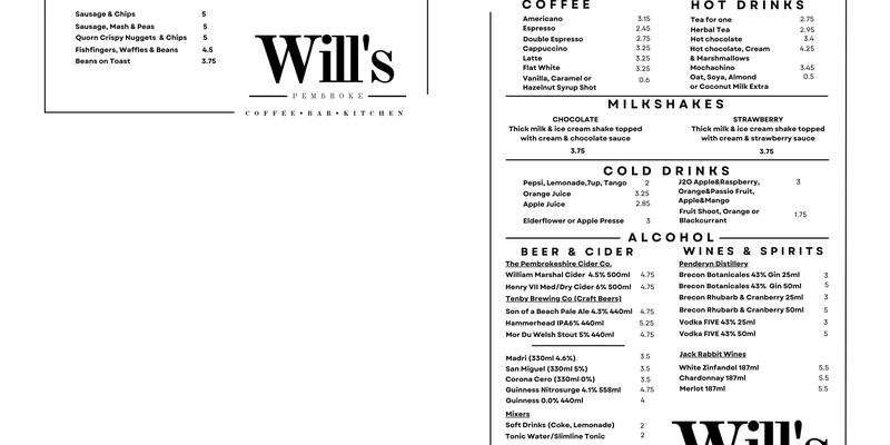 Will's Menu