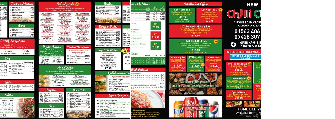 Chilli Chilli Takeaway Menu
