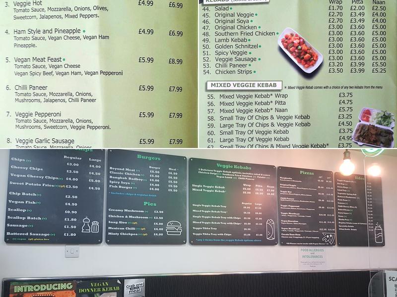 Veggie Corner Menu