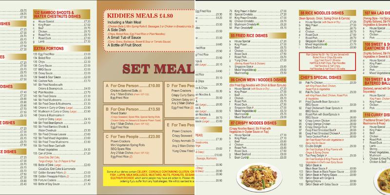 Welcome Inn Chinese Restaurant Menu