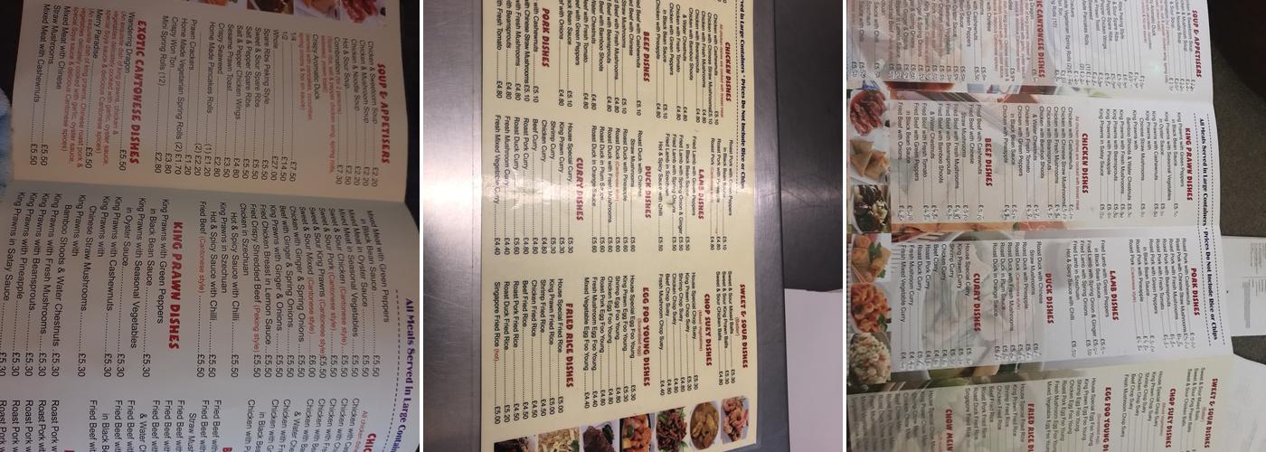 Lee's House Menu