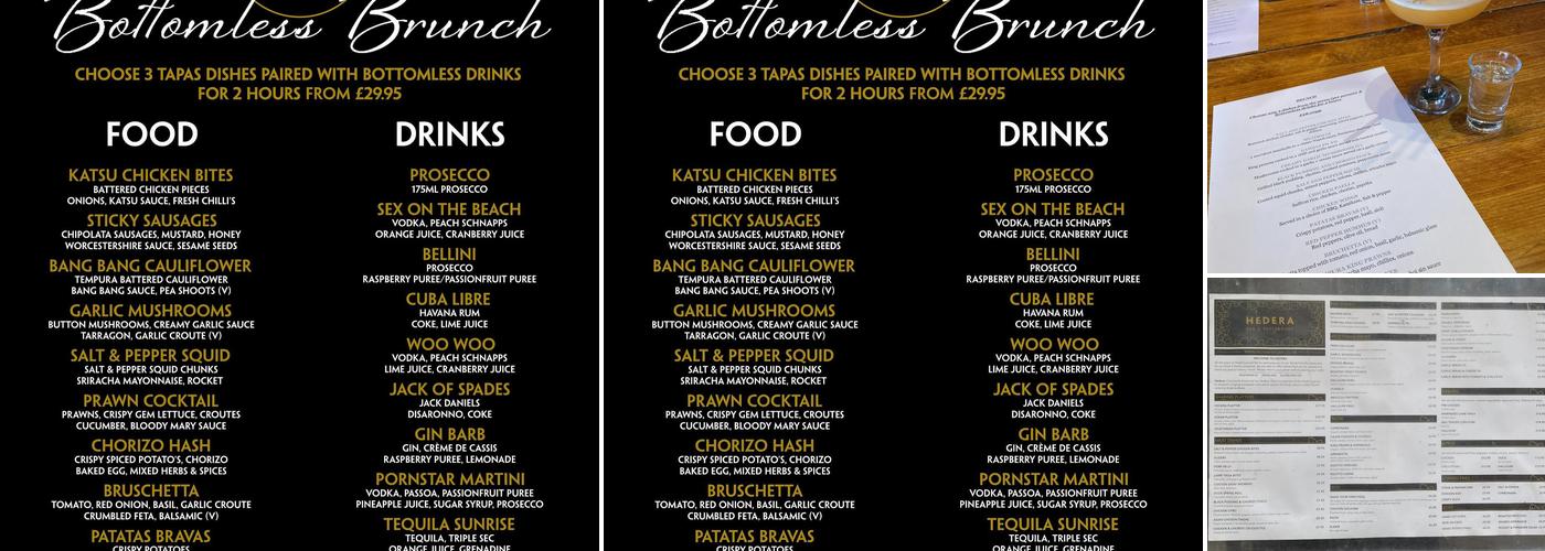 Hedera Bar & Restaurant Menu