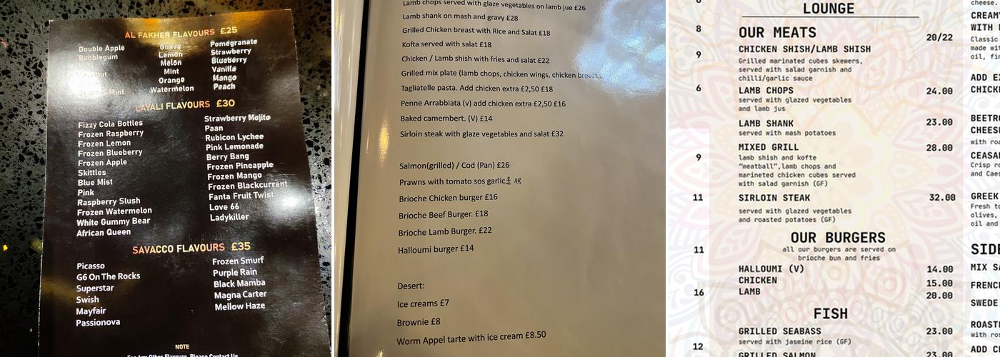 Mandala Restaurant and Lounge Menu