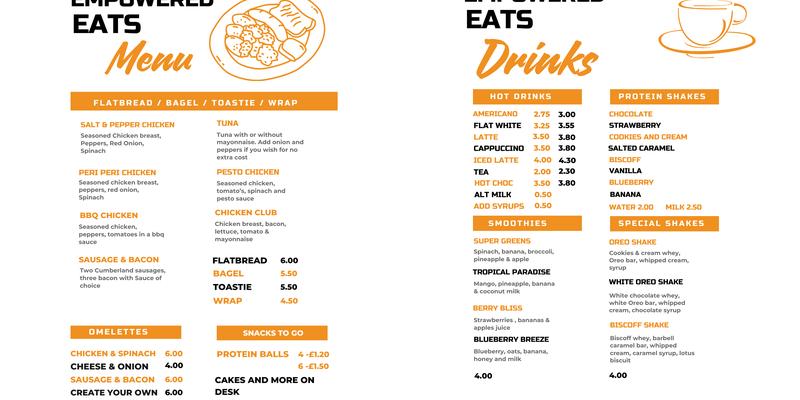 Empowered Eats UK Menu