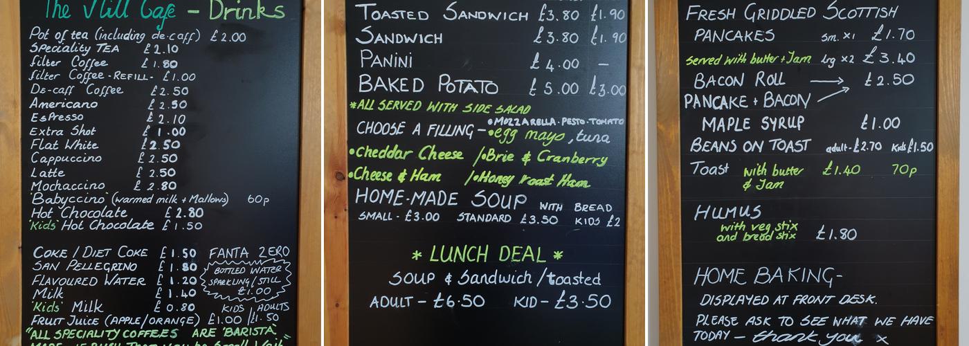 The Mill Cafe Menu