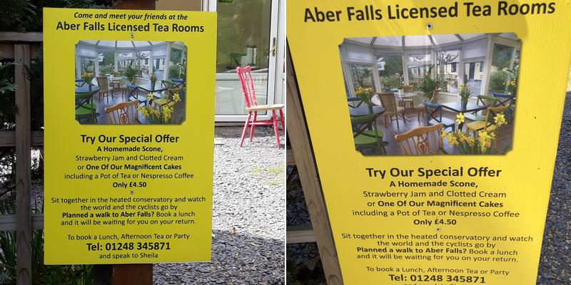 Aber Falls Cafe & Butterfly Rooms Menu
