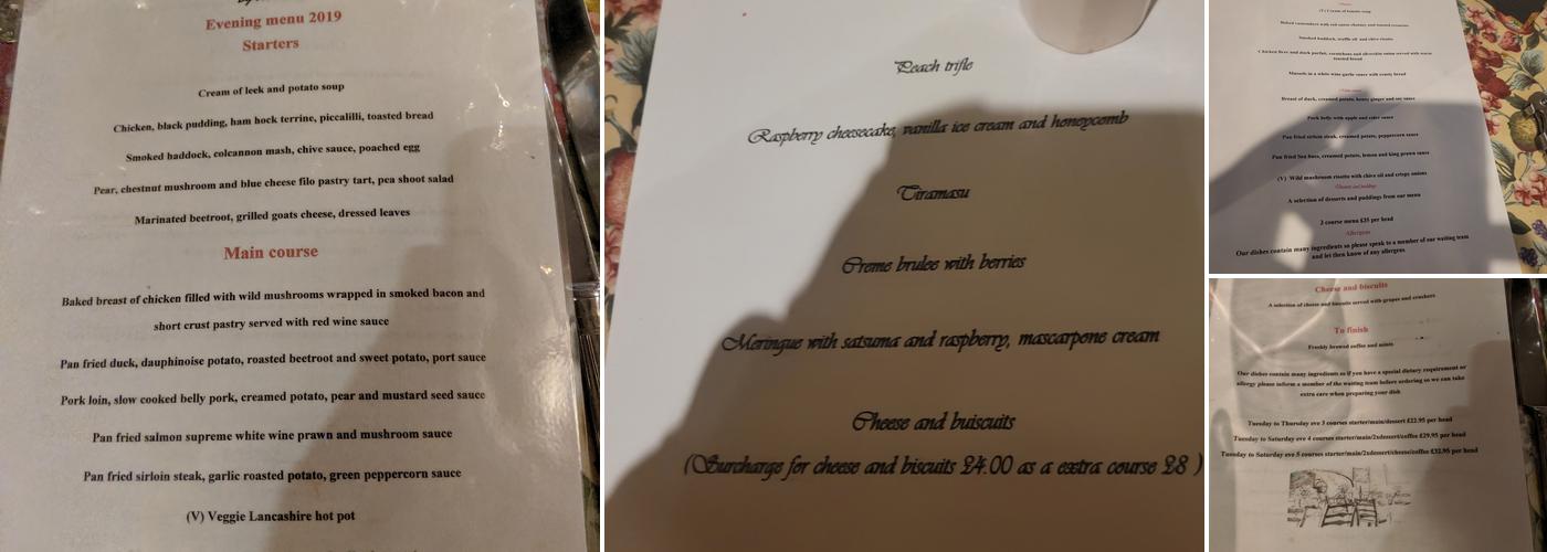 Mulberry Restaurant Menu
