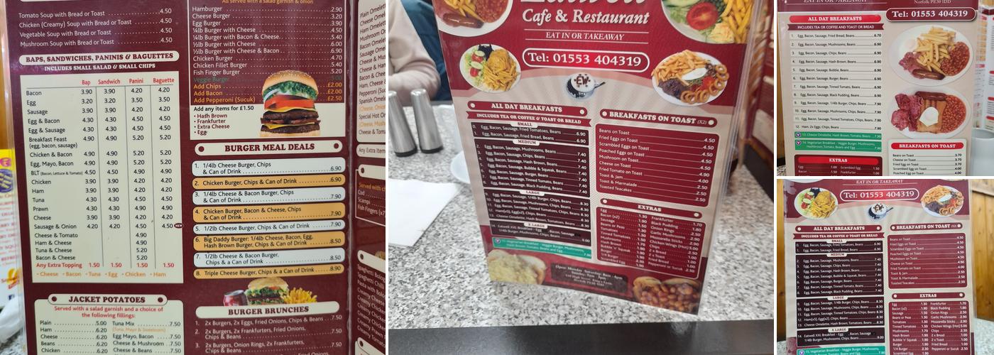Eatwell Cafe Menu