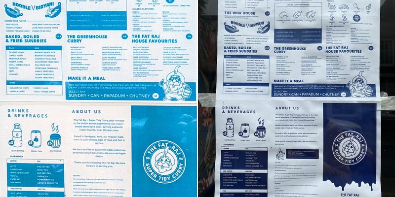 The Fat Raj (Sandgate) Menu