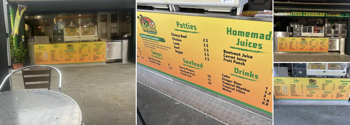 Matteus caribbean cuisine LTD Menu