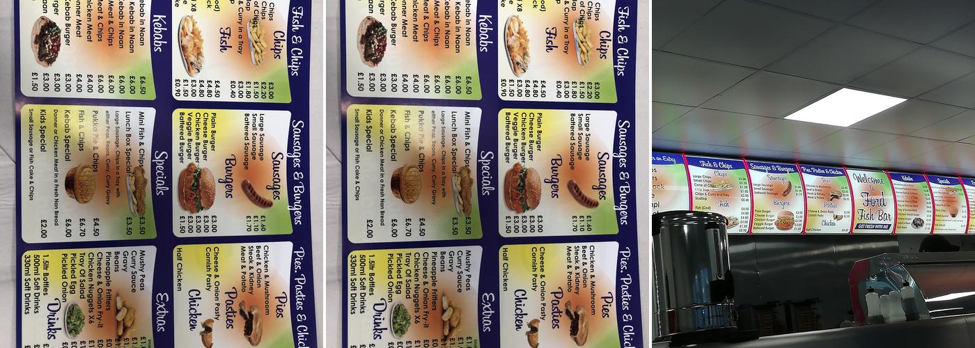 Ford Fish Bar Menu