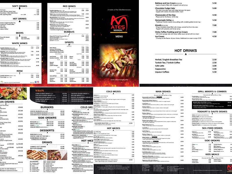 Ates Mangal Meze Bar Menu