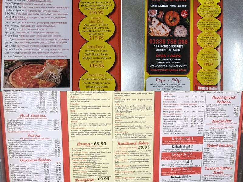 Qasid Tandoori Menu