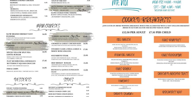 Bishop's Kitchen Menu