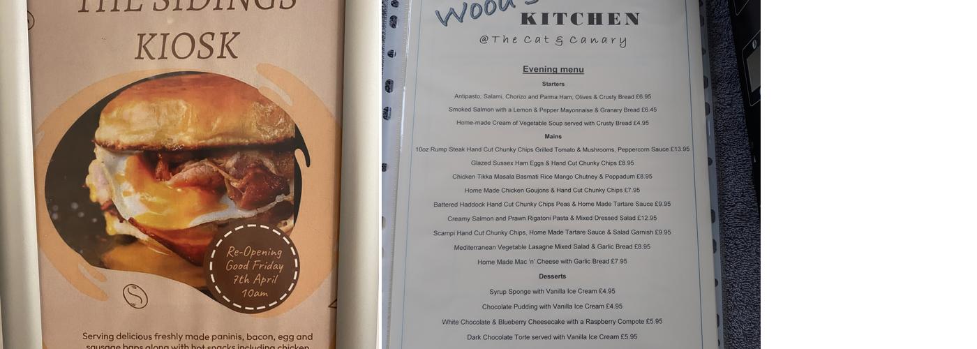 The Old Railway Menu