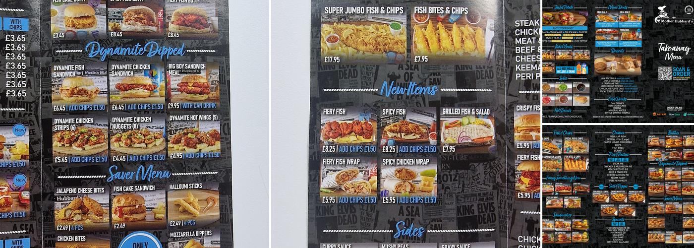 Mother Hubbard's Famous Fish & Chips Menu