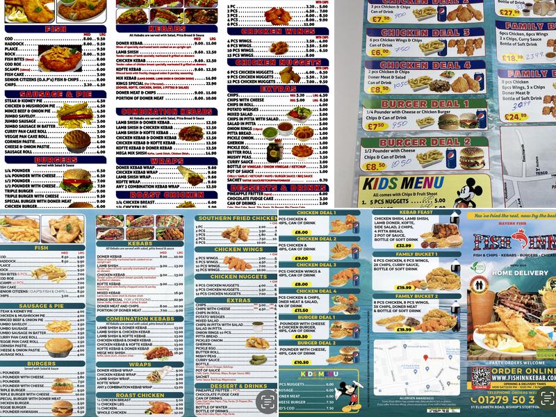 Fish Inn Kebab Menu